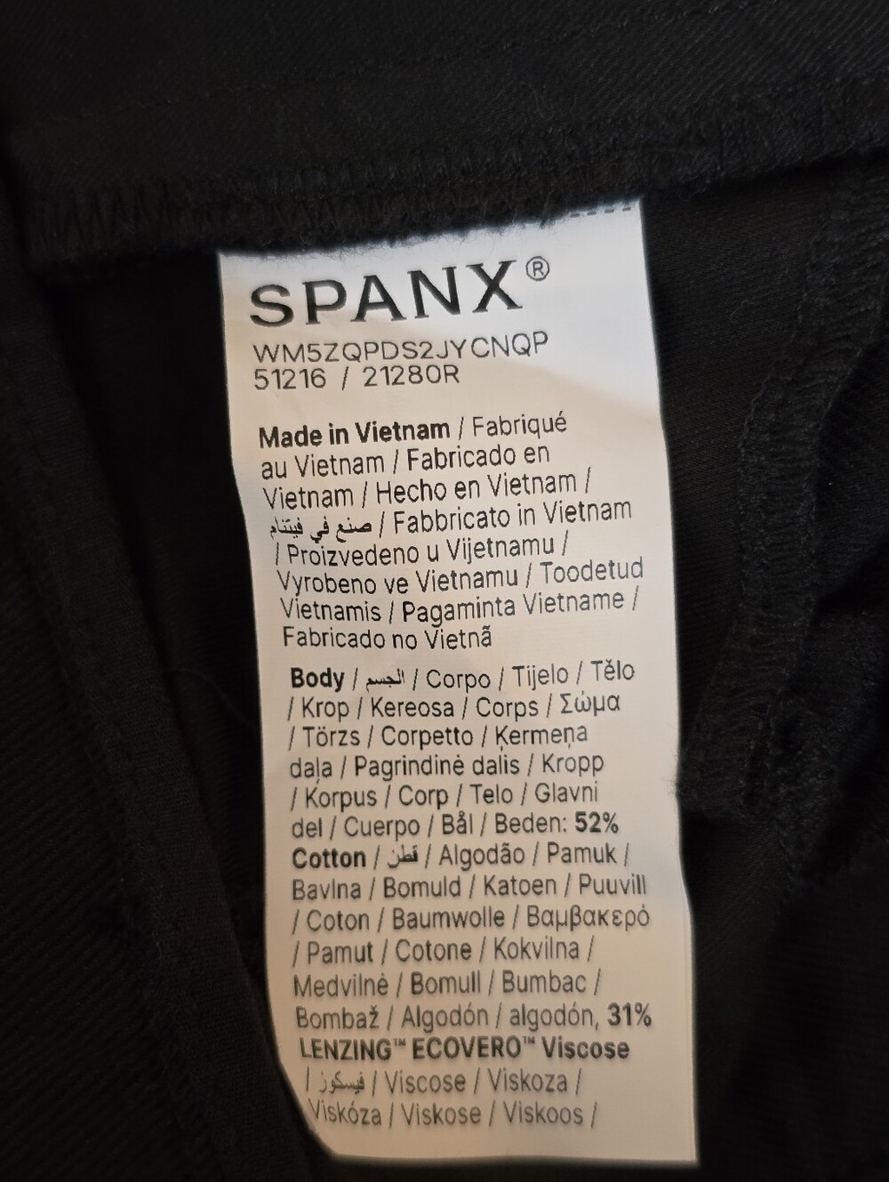 SPANX Supersmooth® Stretch Twill Slim Straight Pant Classic Black L 21280R - Picture 7 of 15